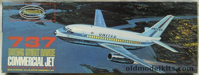 Aurora 1/72 Boeing 737 United Airlines, 359-249 plastic model kit